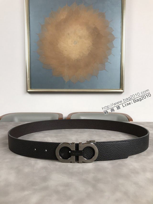 菲拉格慕男士皮帶 Ferragamo雙面牛皮休閒腰帶  jjp1034